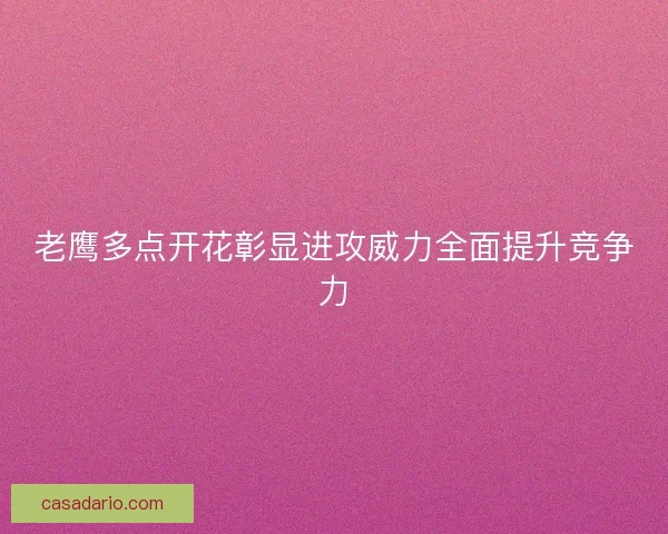 老鹰多点开花彰显进攻威力全面提升竞争力